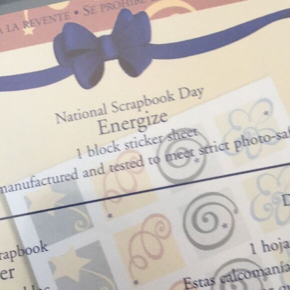 Creative Memories black blue tan stickers paper sheet - Picture 4 of 14